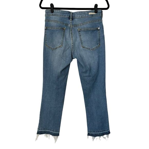 Anthropologie Pilcro Womens Jeans Size 27 High Rise Flare Light Wash Frayed Hem - Picture 4 of 13